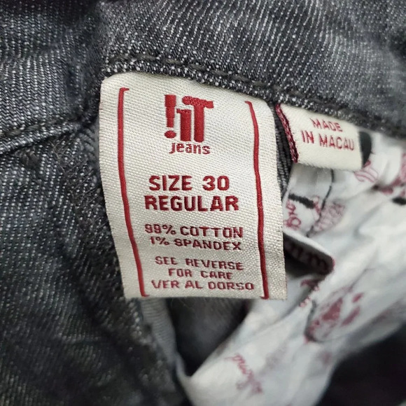 !IT Jeans Los Angeles Women's Twiggy‎ Black Denim Straight Leg Jeans Size 30 Reg - Picture 4 of 5